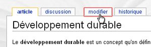 Cliquer sur modifier